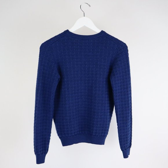 Kenzo Blue Silicon Tiger Wool Textured Pullover - Picture 2 of 5